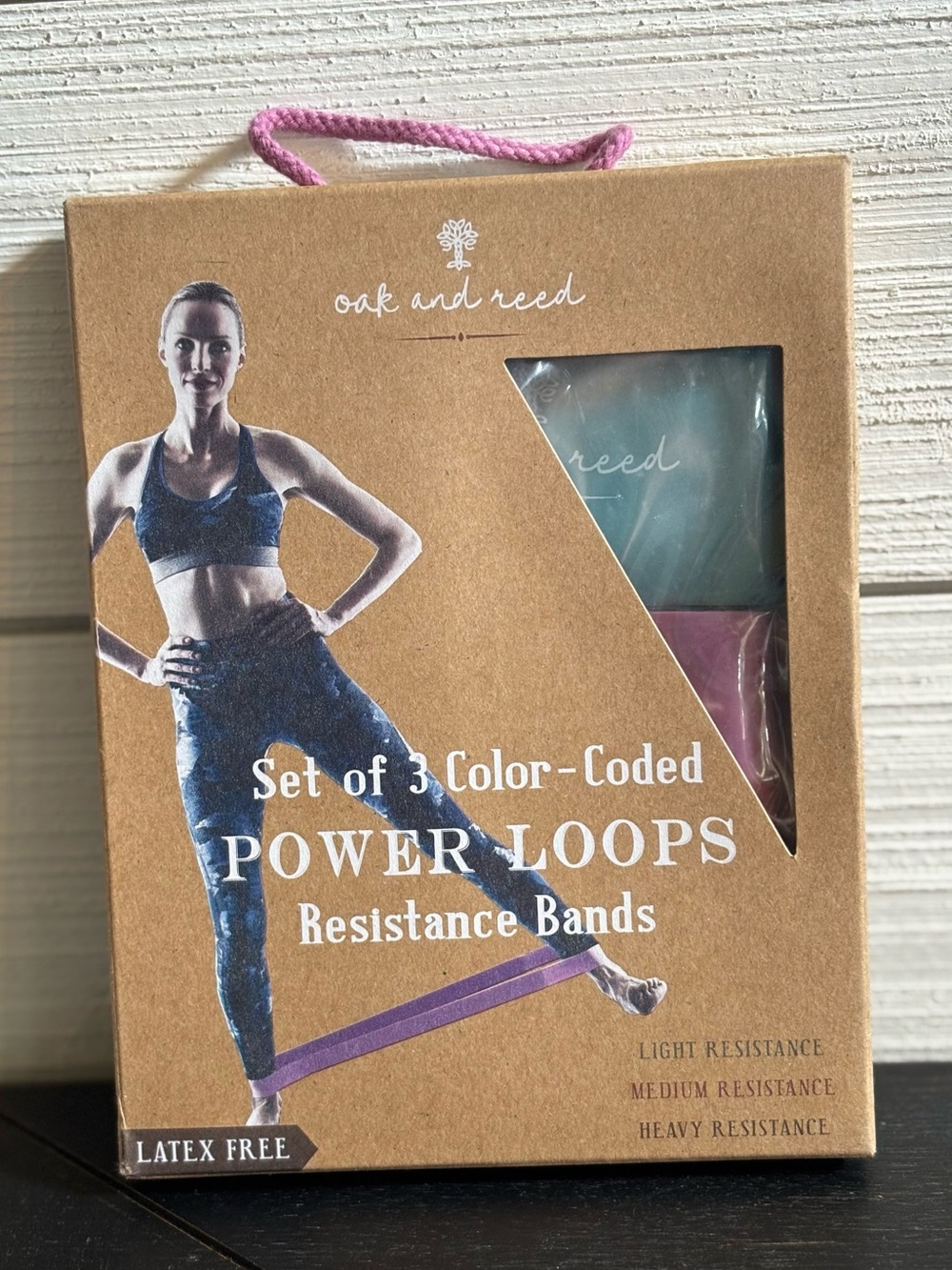 Oak And Reed Set Of 3 Color-Coded Power Loops Resistance Bands New In Box - Picture 5 of 5
